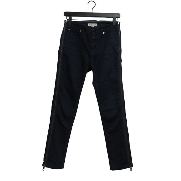 Burberry London Women's Skinny Leg Full Side Zipper Pants in Dark Blue SZ 28 - Picture 1 of 6
